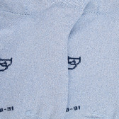 Socquettes enfant en coton avec effet brillant - Bleu Vague | Doré Doré