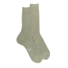 Chaussettes côtelées pour hommes en fil d'Ecosse 100% uni - Vert Sauge