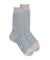 Chaussettes homme en fil d'Écosse renforcé à motifs caviar - Gris Métal & Bleu