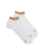 Chaussons en coton uni pour femmes avec bordures contrastées - Blanc & Beige Désert