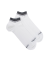 Chaussons en coton uni pour femmes avec bordures contrastées - Blanc & Gris oxford