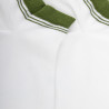 Chaussons en coton uni pour femmes avec bordures contrastées - Blanc & Vert Campagne | Doré Doré