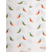 Chaussons pour hommes en fil d'Ecosse à motifs des piments - Blanc | Doré Doré