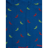 Chaussons pour hommes en fil d'Ecosse à motifs des piments - Bleu Cosmos | Doré Doré