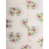 Chaussettes pour femmes en fil d'Ecosse à motifs floraux - Blanc Givre | Doré Doré