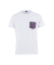 T-shirt homme en coton avec poche à motifs - Bleu marine & Rouge Ponceau