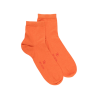 Socquettes Soft coton uni pour hommes - Oranger