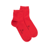 Socquettes Soft coton uni pour hommes - Rouge Ponceau