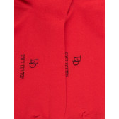 Socquettes en coton uni pour hommes - Rouge Ponceau | Doré Doré