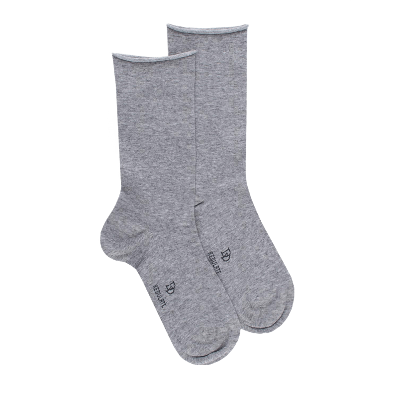 Chaussettes courtes TENCEL™ Lyocell unies pour femmes - Gris Rocheux | Doré Doré