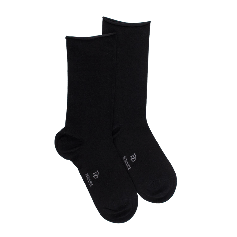 Chaussettes courtes TENCEL™ Lyocell unies pour femmes - Noir | Doré Doré