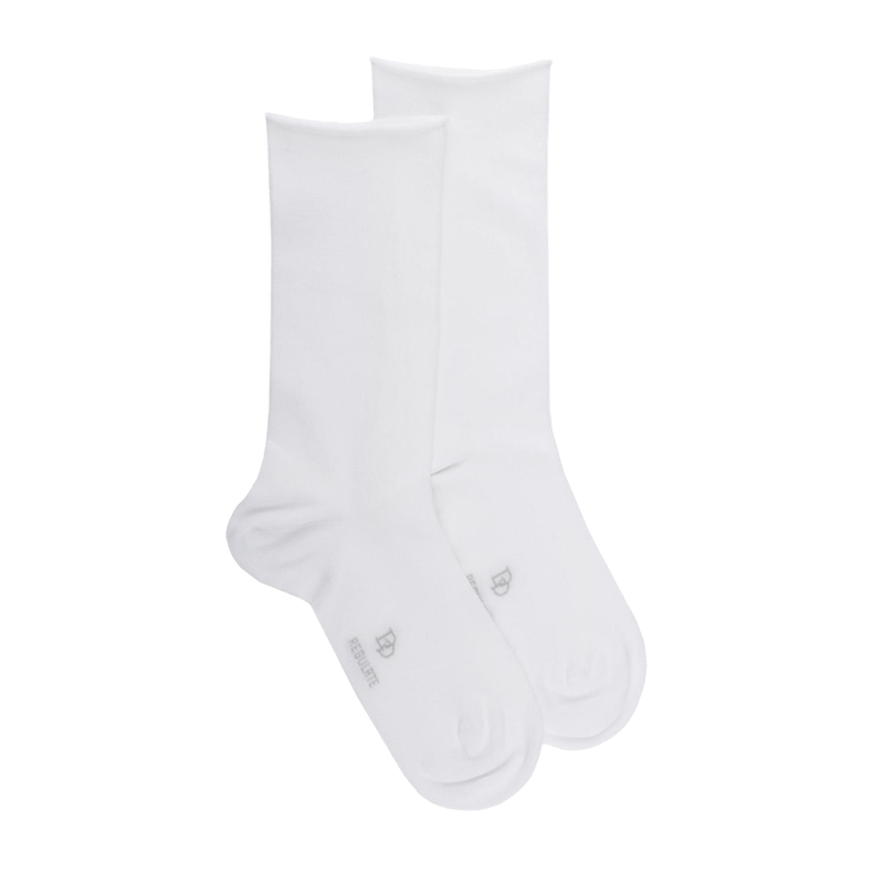 Chaussettes courtes TENCEL™ Lyocell unies pour femmes - Blanc | Doré Doré