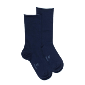 haussettes courtes TENCEL™ Lyocell unies pour femmes - Bleu matelot | Doré Doré