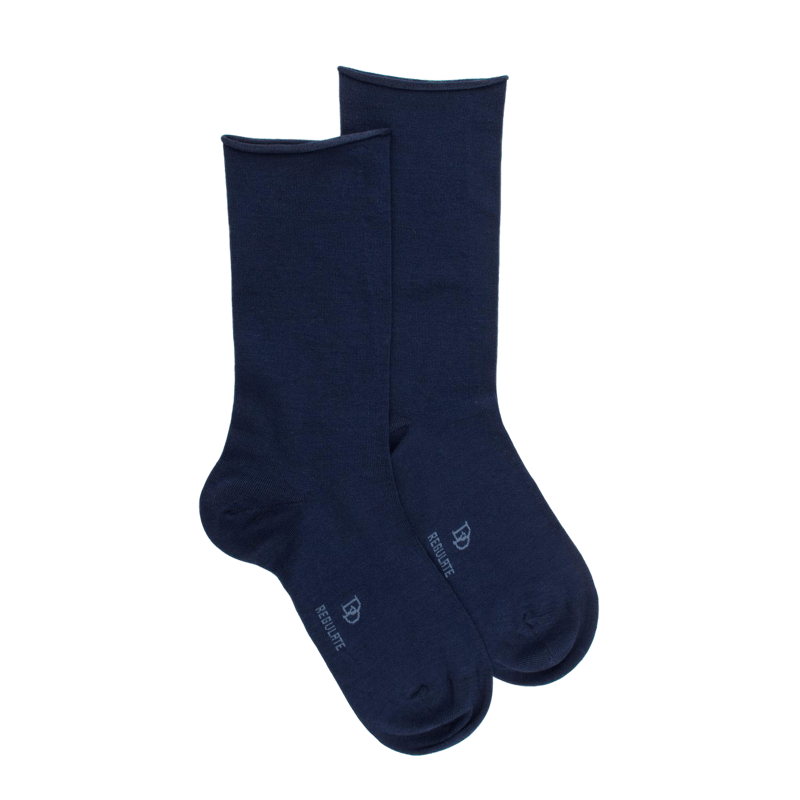 haussettes courtes TENCEL™ Lyocell unies pour femmes - Bleu matelot | Doré Doré