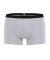 Boxer pour homme en coton stretch mélangé uni avec bande élastique portant le logo de la marque - Gris Rocheux