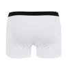 Boxer pour homme en coton stretch uni avec bande élastique siglée - Blanc | Doré Doré