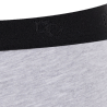 Boxer pour homme en coton stretch mélangé uni avec bande élastique portant le logo de la marque - Gris Rocheux | Doré Doré