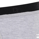 Slip pour homme en coton stretch mélangé uni avec bande élastique siglée - Gris Rocheux | Doré Doré