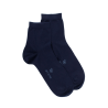 Socquettes Soft coton uni pour hommes - Bleu matelot
