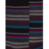 Chaussettes rayures fines multicolores en laine mérinos - Noir | Doré Doré