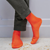 Chaussettes homme luxe en pur fil d'écosse extra fin - Orange Abricotier | Doré Doré