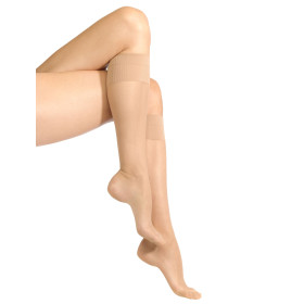 Lot de 7 paires de mi-bas femme matité 20 deniers - Couleur peau | Doré Doré