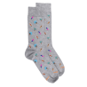 Chaussettes homme en coton doux Surf et Palmiers - Gris | Doré Doré