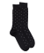 Chaussettes en laine motif cravate - Noir