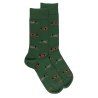 Chaussettes en coton motif petits trains - Vert