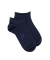 Socquettes courtes avec bord roulé en coton égyptien - Bleu marine