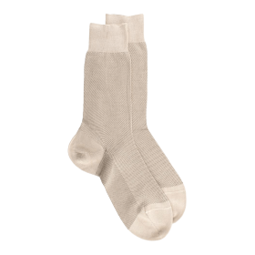 Chaussettes Homme Caviar en fil d'écosse - Beige | Doré Doré