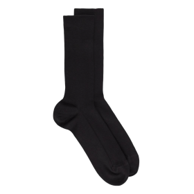 Chaussettes sans bord élastique en coton égyptien - Spécial jambes sensibles - Noir | Doré Doré