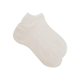 Socquettes femme en résille - Blanc Givre | Doré Doré