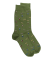 Chaussettes homme en coton à motifs tambours - Vert Campagne