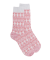 Chaussettes femme en coton à motifs tribaux - Rouge Géranium