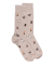 Chaussettes homme en coton à motifs chats - Beige Sahara