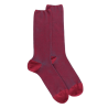 Chaussettes homme à côtes sans bord élastique en fil d'Écosse - Framboise | Doré Doré