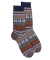 Chaussettes homme en laine à motif de Noël - Gris Bourrasque