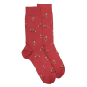 Chaussettes homme en coton à motif renard - Brique