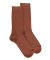 Chaussettes homme en coton à motif fer à cheval - Orange écureuil
