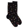 Chaussettes homme en coton à motif de Noël - Noir
