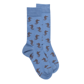 Chaussettes homme en coton à motifs crocodiles tribaux - Bleu Macadam | Doré Doré