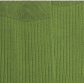Chaussettes côtelées pour hommes en fil d'Ecosse 100% uni - Vert Campagne | Doré Doré
