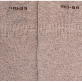 Chaussettes femme invisible en coton et bandes anti-glisse - Beige Sahara | Doré Doré