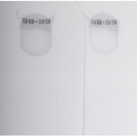 Chaussettes femme invisible en coton et bandes anti-glisse - Blanc | Doré Doré