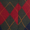 Chaussettes homme en laine mérinos à motif à losanges  - Vert thuya & bleu caban | Doré Doré