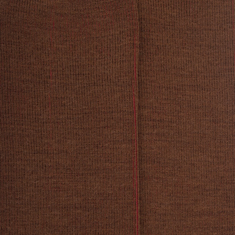 Chaussettes homme à côtes sans bord élastique en laine - Bois | Doré Doré