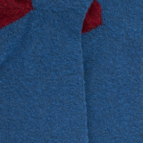 Chaussettes homme en laine polaire - Bleu saphir & rouge | Doré Doré