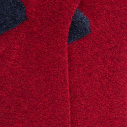 Mi-bas homme en laine polaire - Rouge Ponceau & bleu caban | Doré Doré