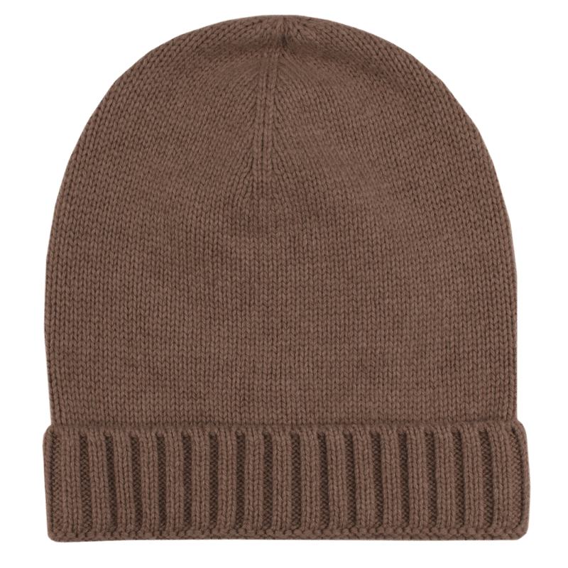 Bonnet en laine mérinos et cachemire - Marron | Doré Doré